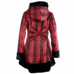 Manteau punk-rock femme tartan rouge et noir ELSA COAT - Vixxin