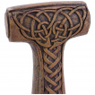 Marteau de Thor Mjllnir aspect bois grav sur support