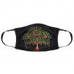 Masque adulte lavable noir  arbre de vie (Import UK - Non norm AFNOR)