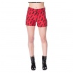 Mini short rock rouge  clairs noirs 