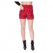 Mini short rock rouge  clairs noirs 