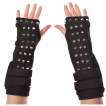 Mitaines goth-rock noires à pointes EMORY ARMWARMERS - Poizen Industries