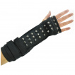 Mitaines goth-rock noires à pointes EMORY ARMWARMERS - Poizen Industries