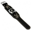Montre gothique à bracelet cuir avec scorpion et cadran à crane de démon