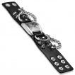 Montre gothique à crane sur croix de malte avec bracelet à chaines et inserts