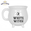 Mug blanc en forme de chaudron