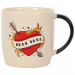 Mug  coeur transperc d'une flche faon tattoo 