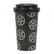 Mug de voyage / Travel mug en bambon noir à pentagrammes