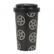 Mug de voyage / Travel mug en bambon noir  pentagrammes