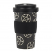 Mug de voyage / Travel mug en bambon noir  pentagrammes