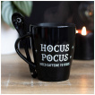 Mug noir Hocus Pocus avec sa cuillère