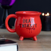 Mug rouge en forme de chaudron Dead Thirsty (Mort assoiff)