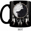 Mug thermo ractif noir WOLF CHI  attrape-rves loup