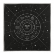 Nappe d'autel noire à signes du zodiaque en coton (70x70cm)