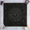 Nappe d'autel noire  signes du zodiaque en coton (70x70cm)