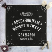 Nappe d'autel noire Spirit board ouija en coton (70x70cm)