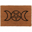 Paillasson d'Extrieur / Tapis triple lune avec pentacle (60x40cm)