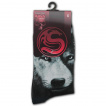 Paire de chaussettes avec loup  pelage Yin et Yang - SPIRAL