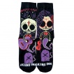 Paire de chaussettes squelettes mexicains 