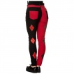 Pantalon femme goth-rock mi-noir mi-rouge 