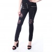 Pantalon femme noir ajour et corsett ANOIR - Vixxsin