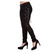 Pantalon femme noir  jambes corsetes - BANNED