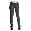 Pantalon femme noir  motif gris Amiria - Banned