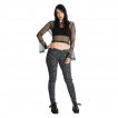 Pantalon femme noir à motif gris Amiria - Banned
