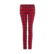 Pantalon femme Punk-rock Jawbreaker  motif tartan rouge et noir