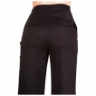 Pantalon femme taille haute noir  jambe boutons dco - BANNED