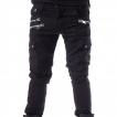 Pantalon homme noir à zips ANDERS - coupe droite - Chemical Black