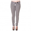 Pantalon jegging rayé noir et blanc - BANNED
