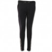 Pantalon legging femme noir goth-rock avec inserts mtalliques