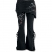 Pantalon Legging pattes d'eph / jupe (2en1) à roses noires et serpents