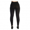 Pantalon leggings femme noir  croix latines ajoures - Banned