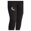 Pantalon leggings femme noir à lune ajourée et chat patch - Banned