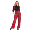 Pantalon vintage punk-rock motif Tartan  bretelles - Banned