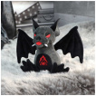 Peluche douce dcorative Chauve-souris vampire (18cm)