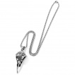 Pendentif crane de corbeau gravé de symboles