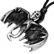 Pendentif dmon  ailes de chauve-souris avec cordon