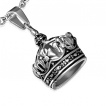 Pendentif gothique couronne noircie