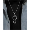 Pendentif homme dragon de l'infini Ouroboros en acier