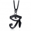 Pendentif homme Oeil d'Horus noir en acier