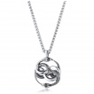 Pendentif homme Serpents entrelacs en acier