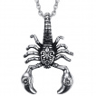 Pendentif scorpion ornemental en acier