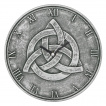 Pendule murale Triquetra argent vieilli