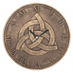 Pendule murale Triquetra bronze en terre cuite