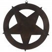 Pentacle / pentagramme mural en bois grav de Triquetras (29,5cm)