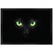 Petit paillasson  chat noir aux yeux verts (35x50cm)