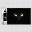 Petit paillasson  chat noir aux yeux verts (35x50cm)